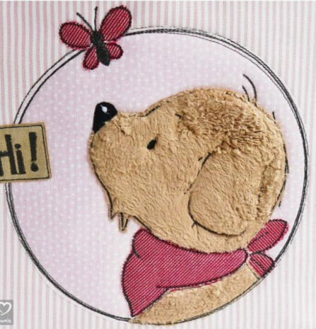 Button Hund Schmetterling Button Hund Schmetterling