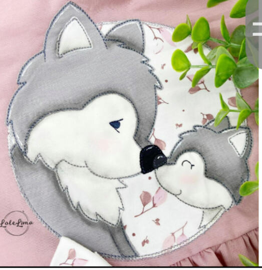 Button Wolf Liebe Kuschelzeit Button Wolf Liebe Kuschelzeit